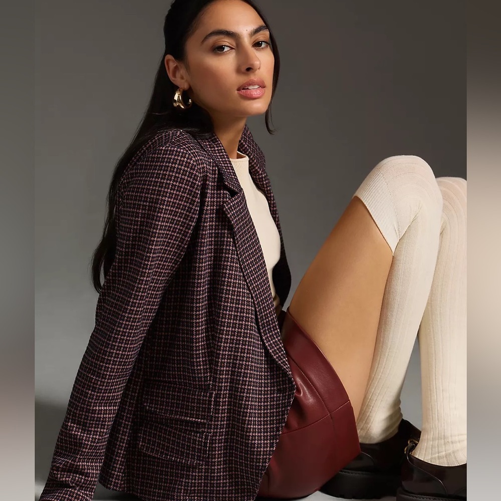 NWOT Maeve (Anthropologie) plaid blazer